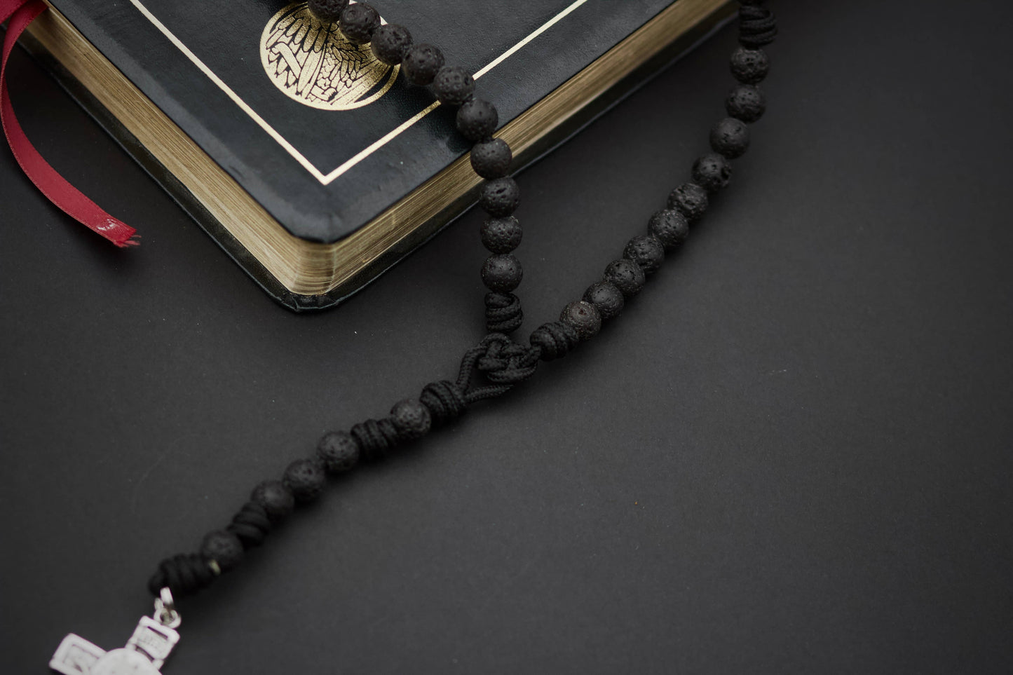 Memento Mori Lava Rock Rosary