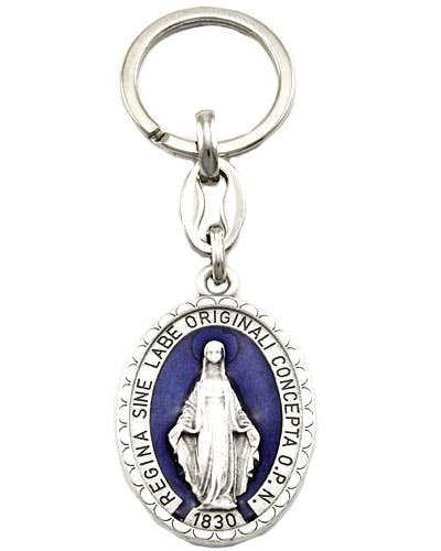 Miraculous Medal Keychain Made with Metal