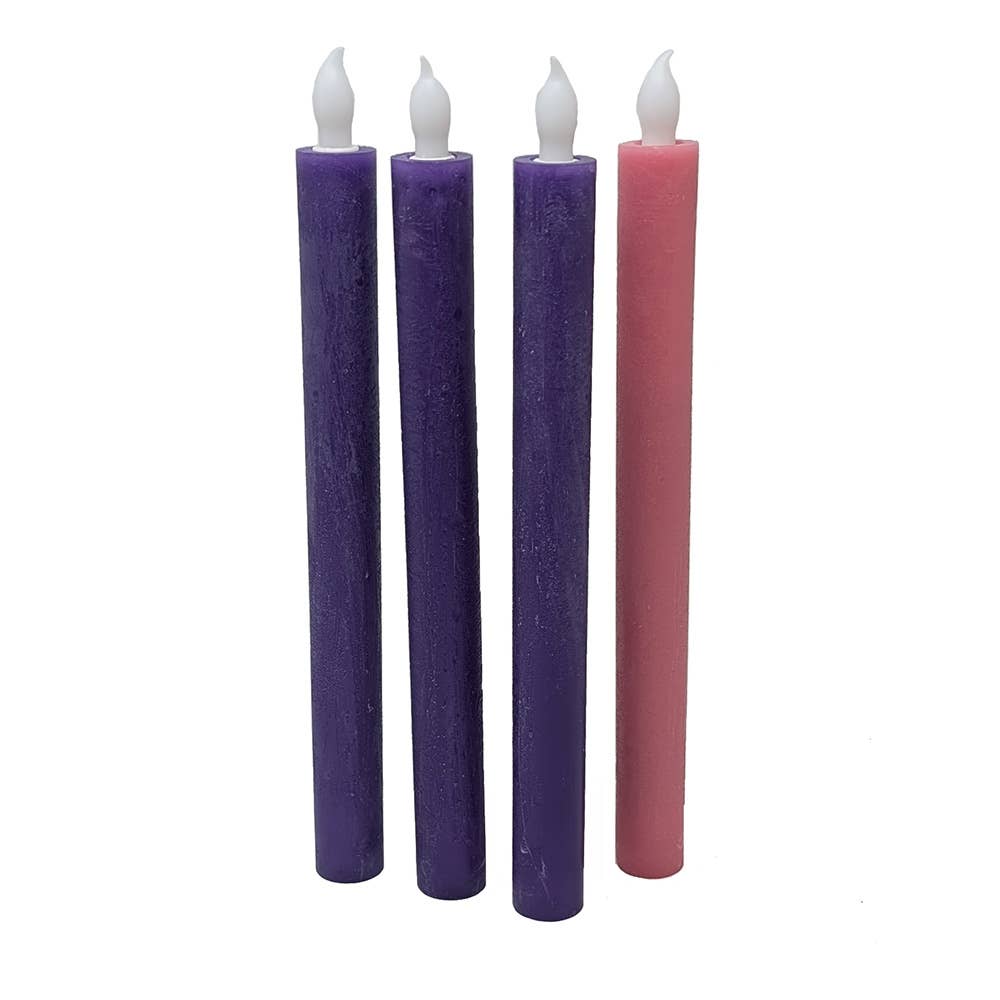 Advent Taper LED set 10" Tall 7/8" Base