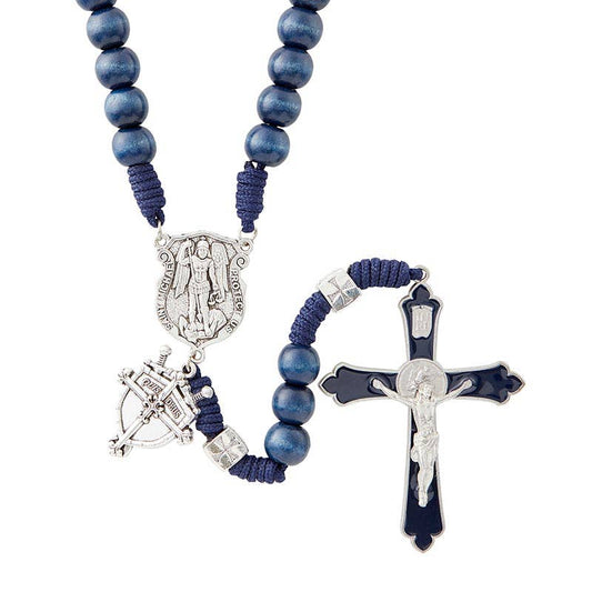 St. Michael Paracord Blue Rosary