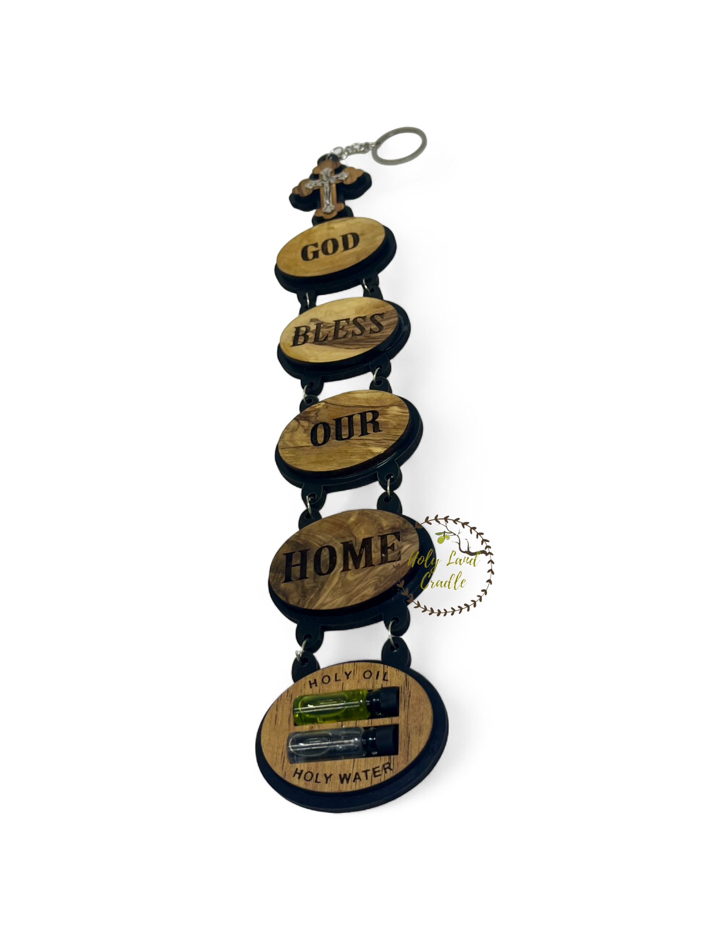 Olive Wood "God Bless Our Home"