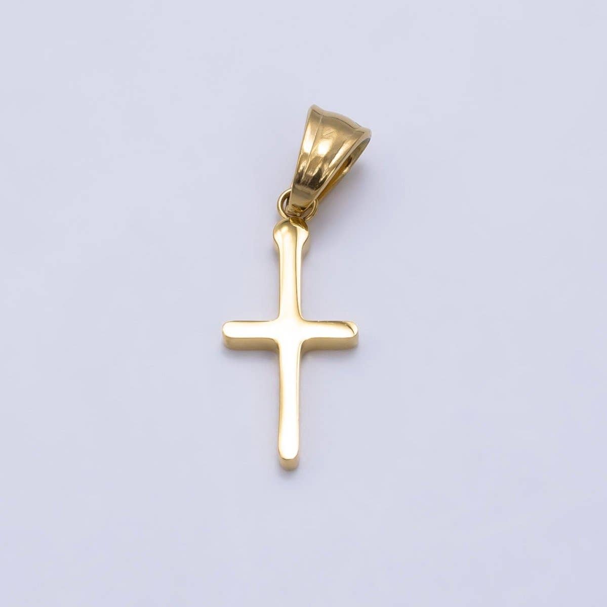 Stainless Steel Religious Cross Minimalist Pendant Silver