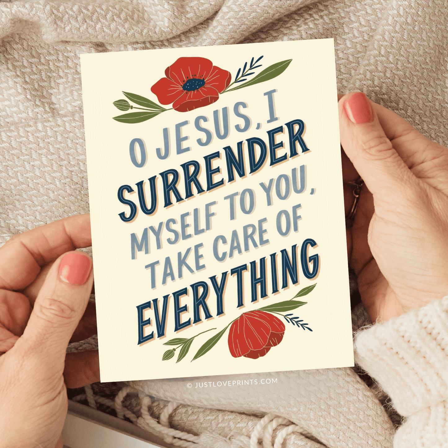 Surrender to Jesus Greeting Card
