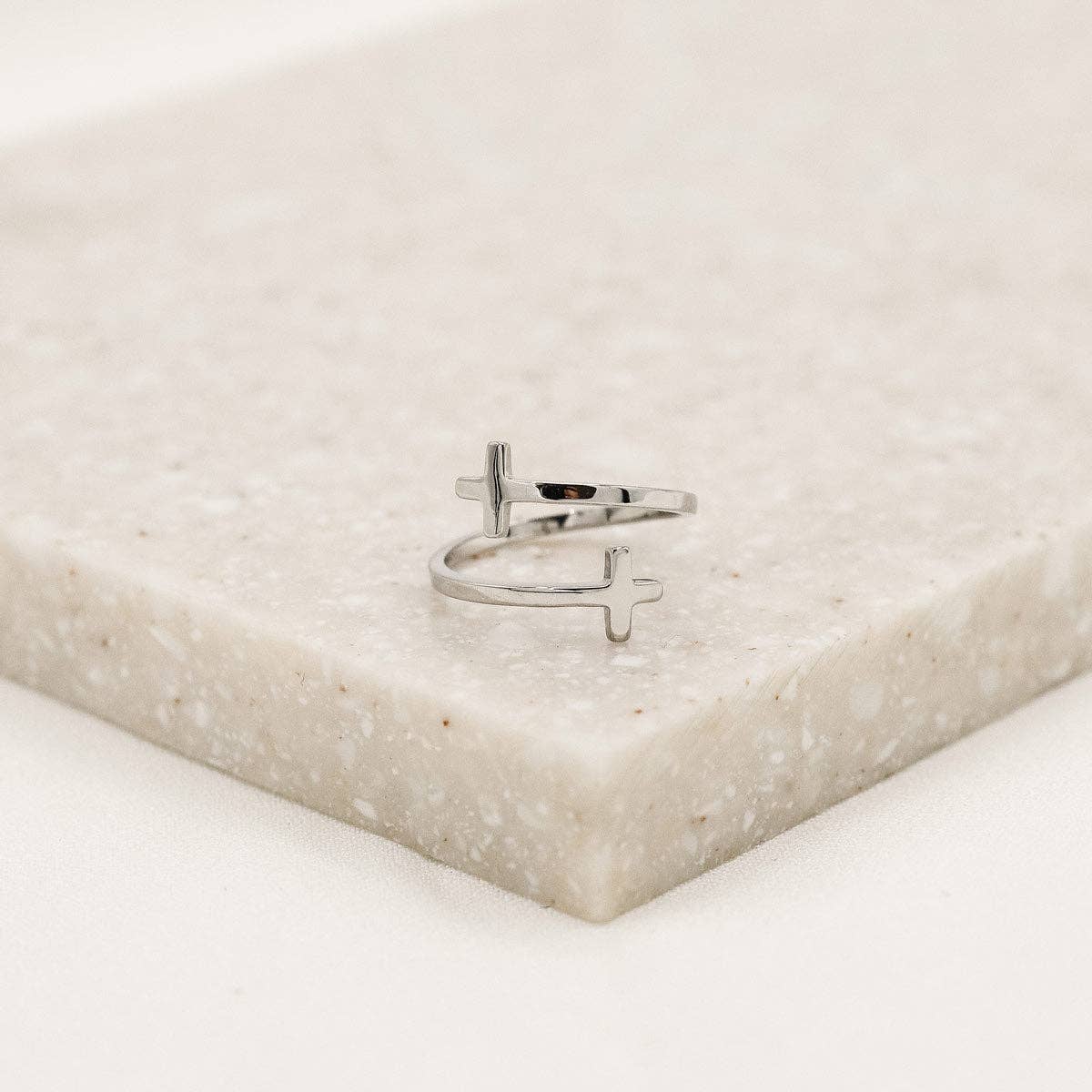 Pillar of Faith Petite Cross Ring