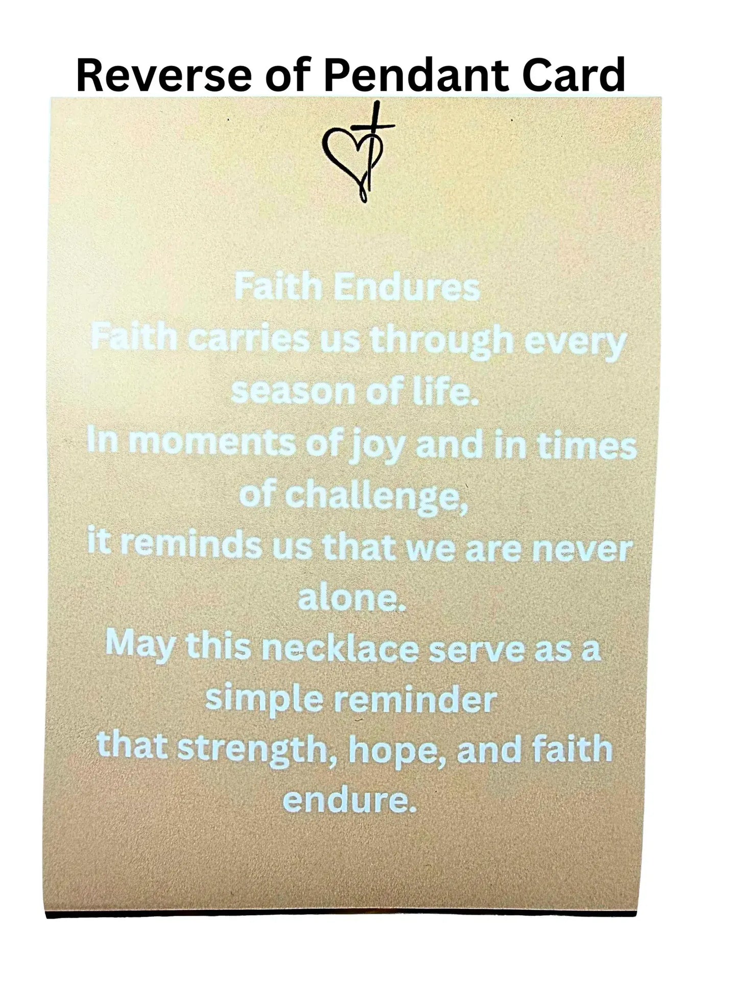 Faith Endures Cross Necklace – Gold Paperclip Chain 18"