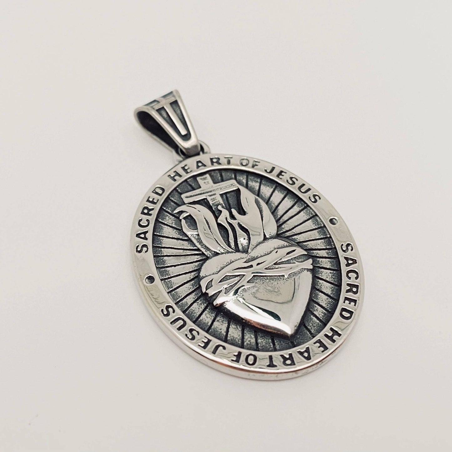 Sacred Heart of Jesus Stainless Steel Pendant