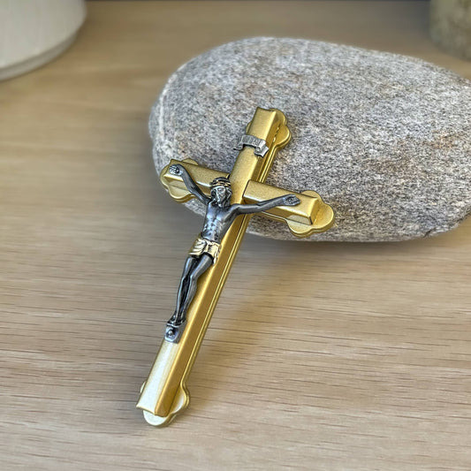 2-tone Mini Wall Crucifix