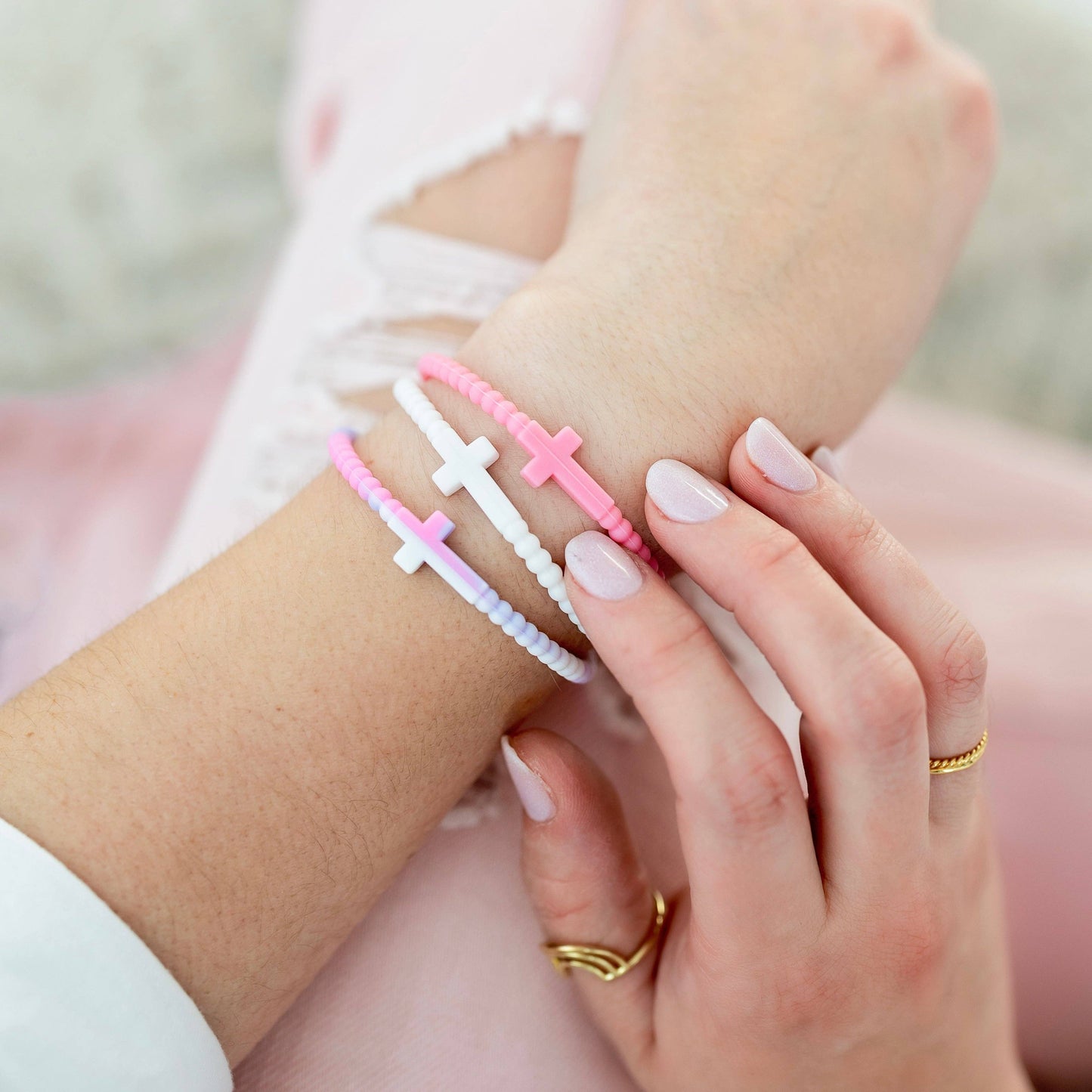 Jesus Bracelets (silicone cross bracelets) 5 packs
