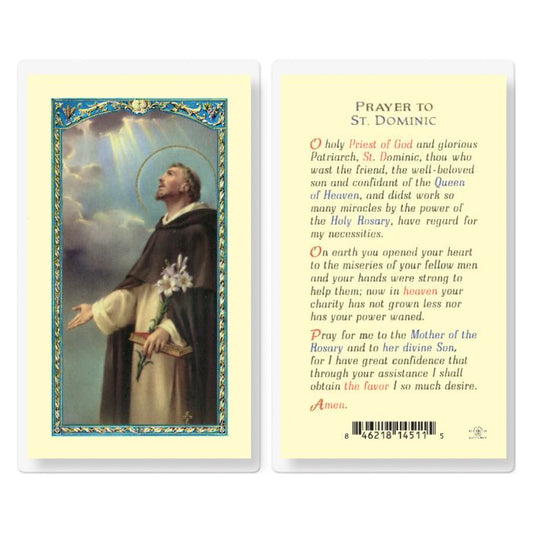 Holy Card - Laminated - Dominic