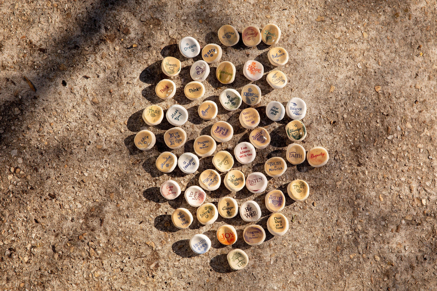 Ceramic Word Stones Display Assorted
