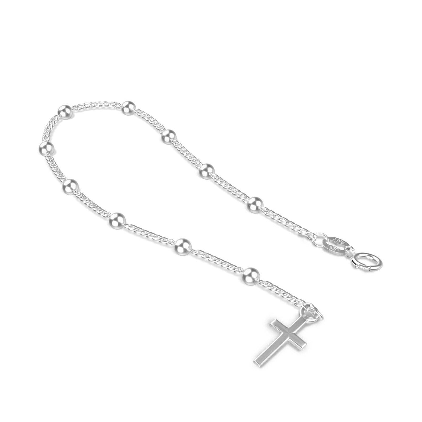 Italian Sterling Silver Rosary Bracelet