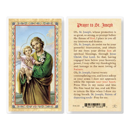 Holy Card - Laminated - Joseph 50th Year Our Lord