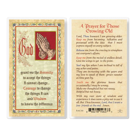 Holy Card - Laminated - Prayer for Those Growing Old