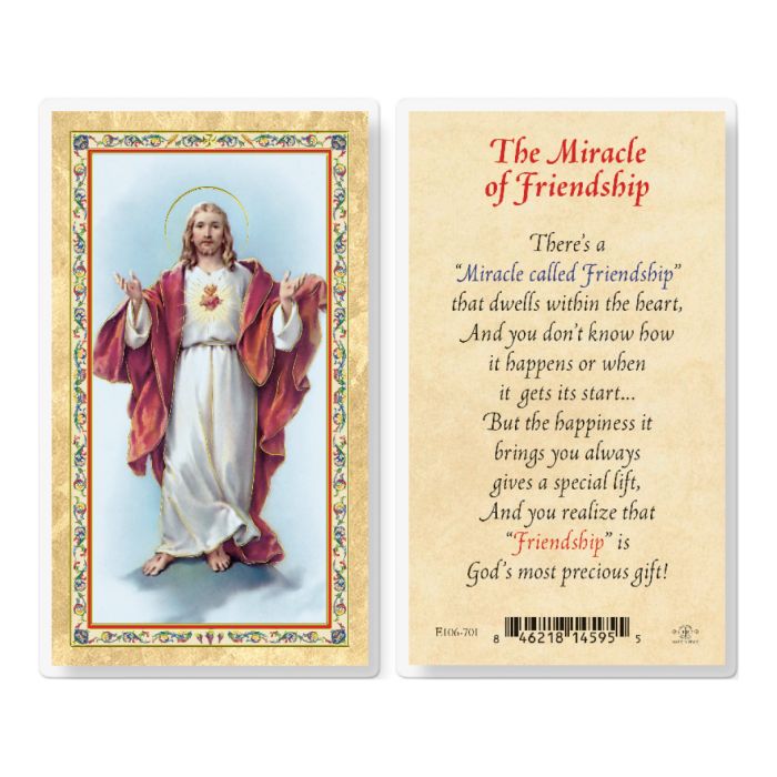 Holy Card - Laminated - The Miracle of Friendship - SHJ