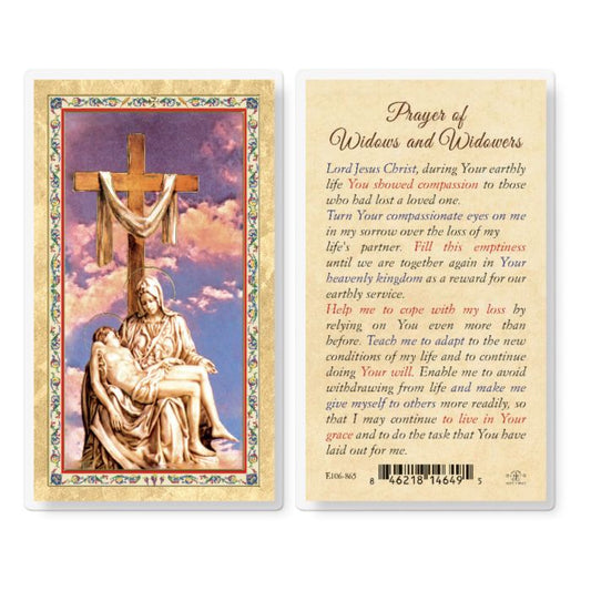 Holy Card - Laminated - Prayer For Widows and Widowers