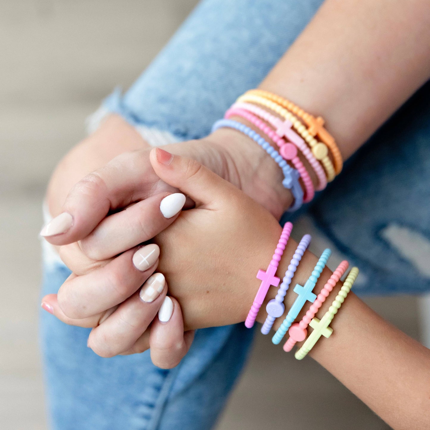 Jesus Bracelets (silicone cross bracelets) 5 packs