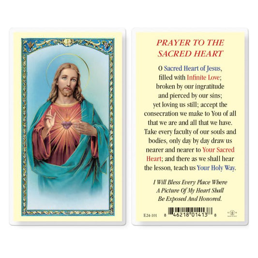 Holy Card - Laminated - Sacred Heart of Jesus