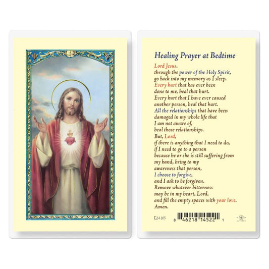 Holy Card - Laminated - Healing Prayer At Bedtime