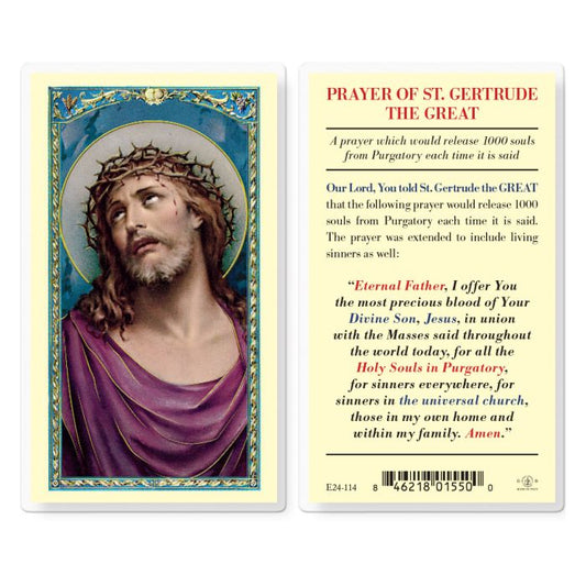 Holy Card - Laminated - Gertrude