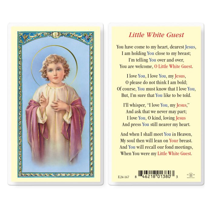 Holy Card - Laminated - Little White Guest