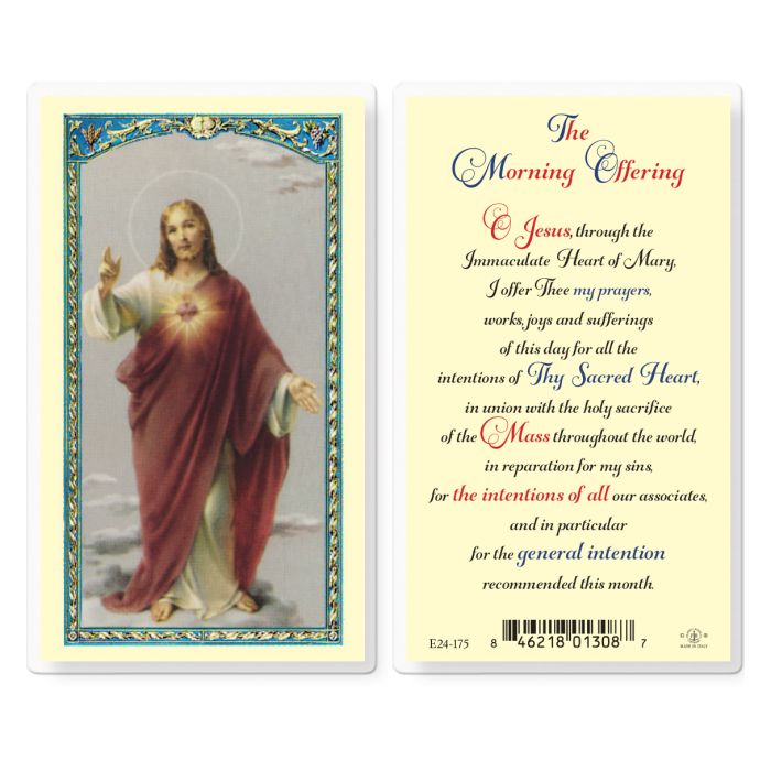 Holy Card - Laminated - Morning Offering
