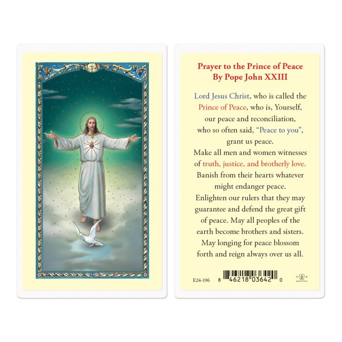 Holy Card - Laminated - Prayer to the Prince of Peace