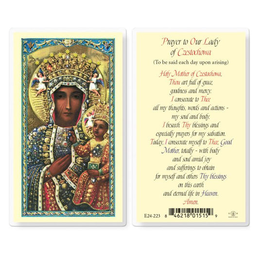Holy Card - Laminated - Our Lady of Czestochowa
