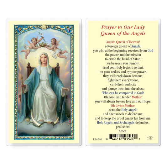 Holy Card - Laminated - Prayer To Our Lady Queen Of The Angels