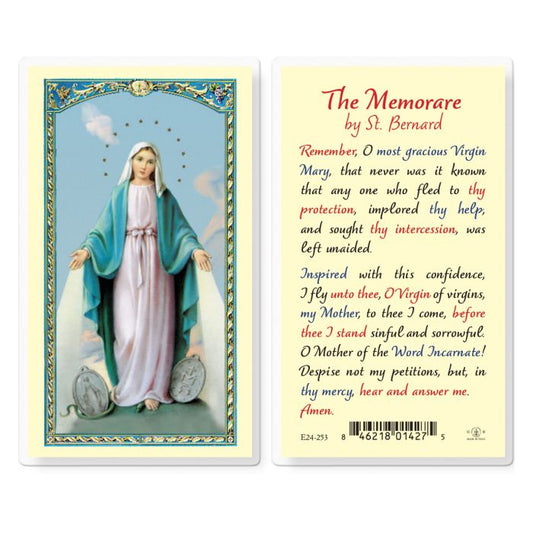 Holy Card - Laminated - Memorare Of St. Bernard
