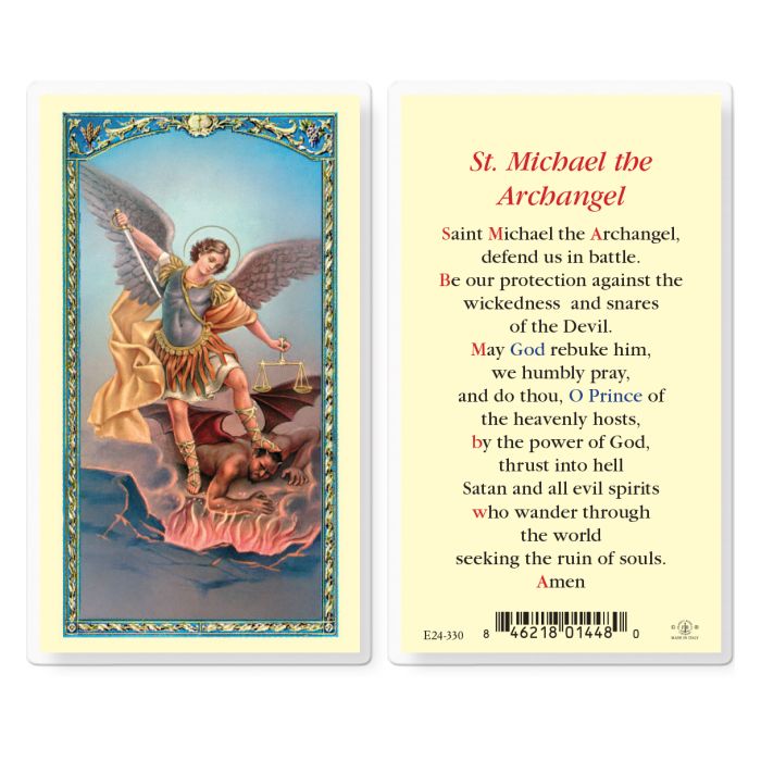 Holy Card - Laminated - Michael The Archangel