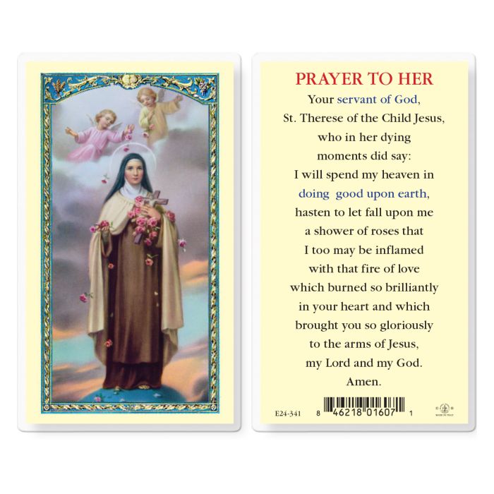 Holy Card - Laminated - Therese, Prayer To Her