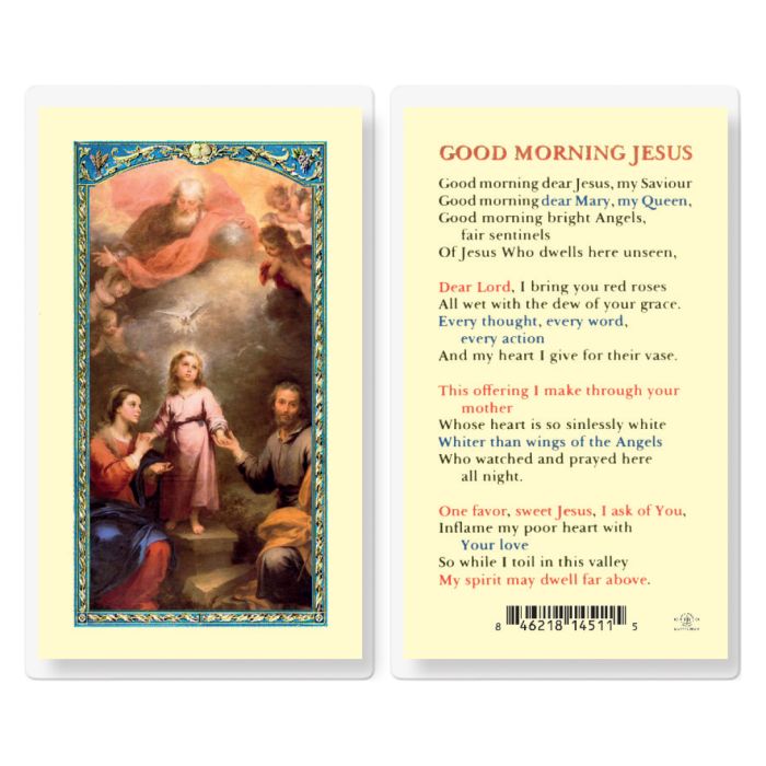 Holy Card - Laminated - Good Morning Jesus