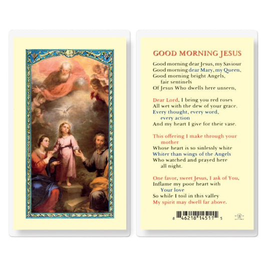 Holy Card - Laminated - Good Morning Jesus