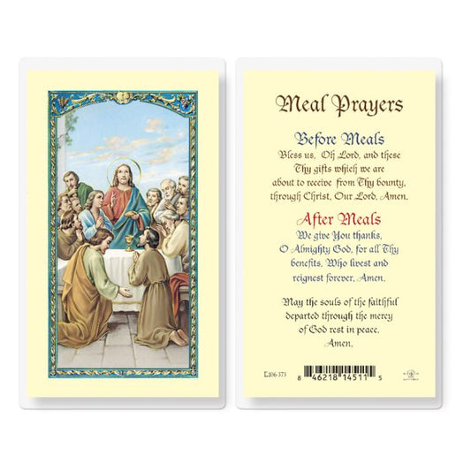 Holy Card - Laminated - Meal Prayers