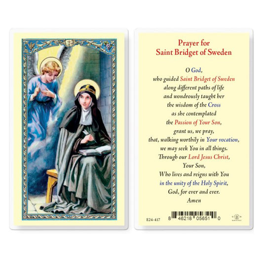 Holy Card - Laminated - Bridget of Sweden