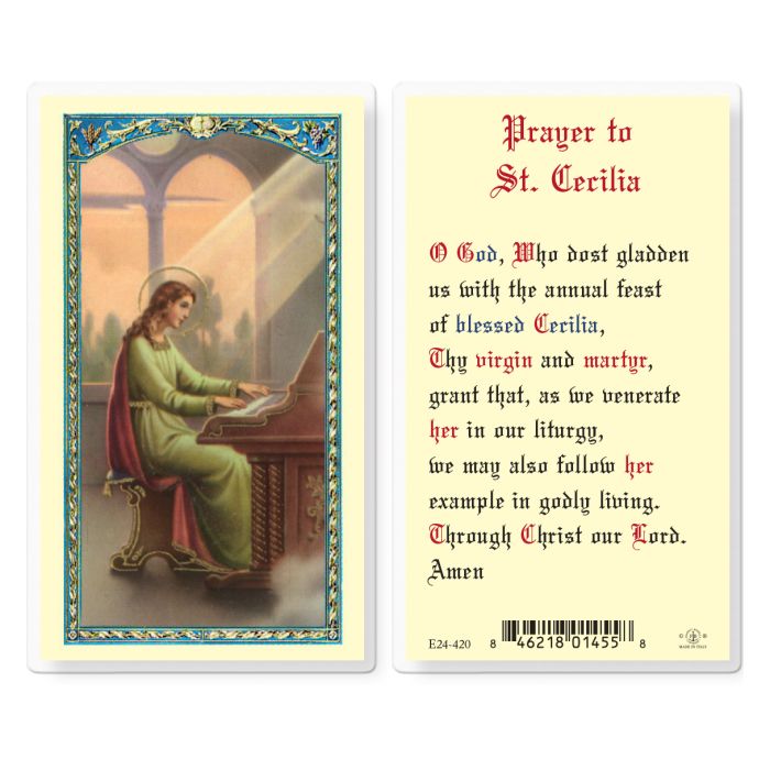 Holy Card - Laminated - Cecilia