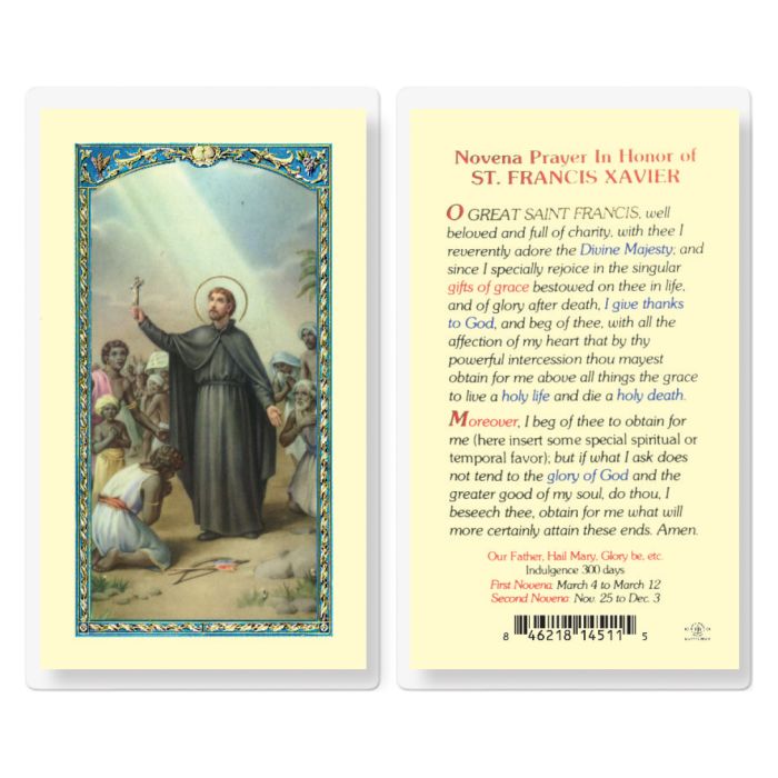 Holy Card - Laminated - Francis Xavier