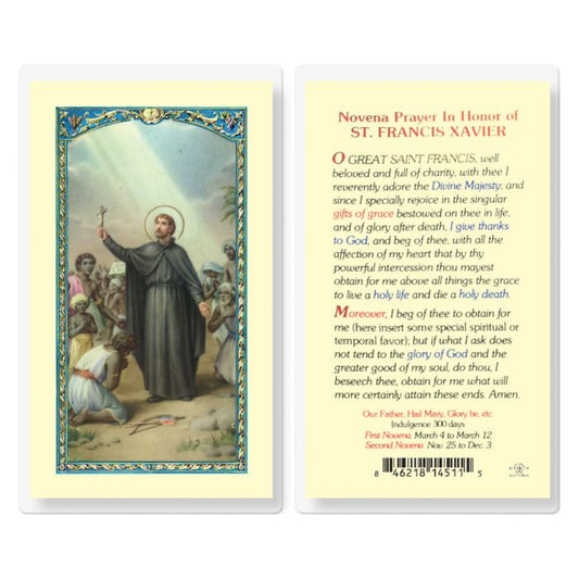 Holy Card - Laminated - Francis Xavier