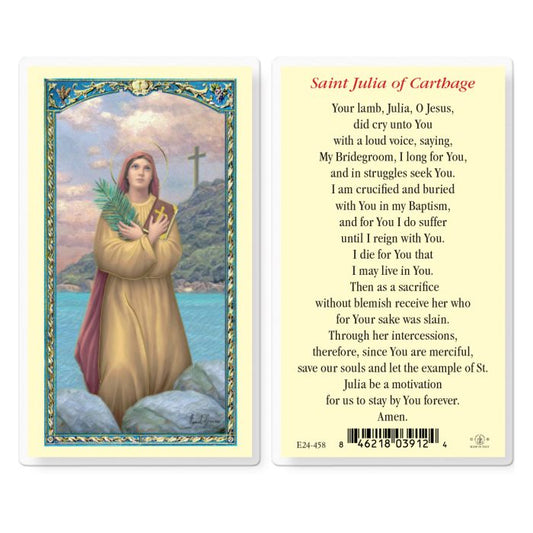 Holy Card - Laminated - Julia of Carthage