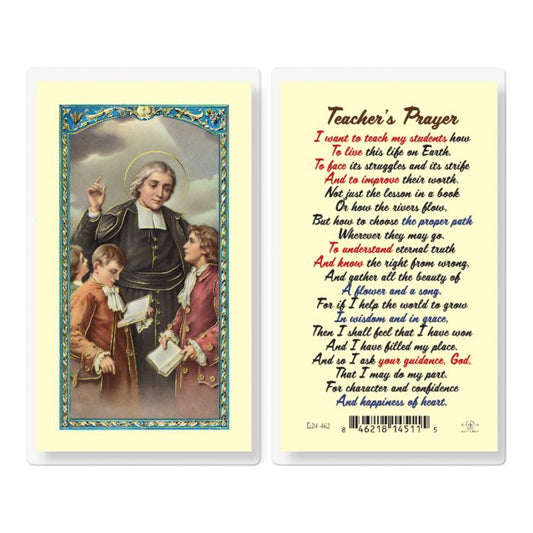 Holy Card - Laminated - Teacher