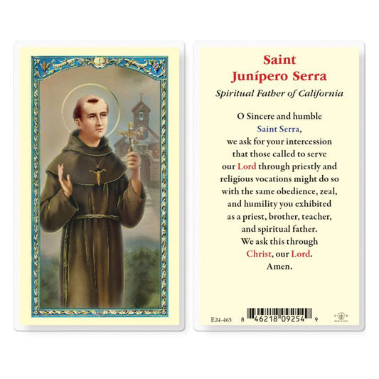 Holy Card - Laminated - Junipero Serra