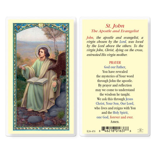 Holy Card - Laminated - John The Apostle And Evangelist