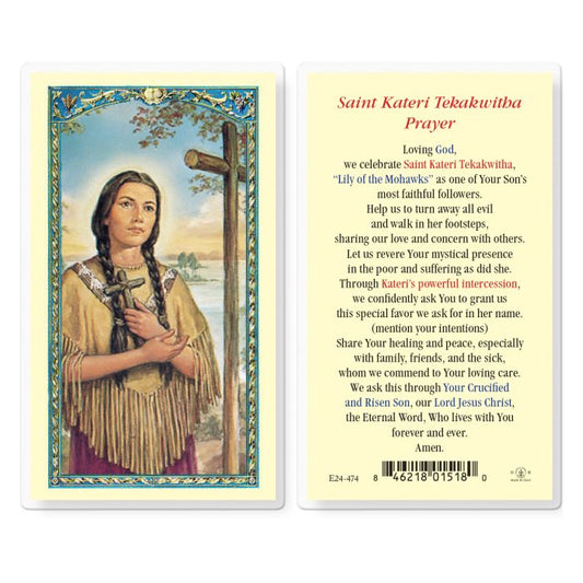 Holy Card - Laminated - Kateri Tekakwitha