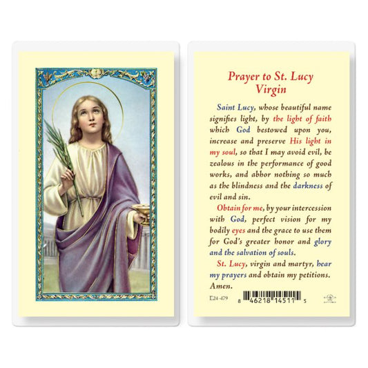 Holy Card - Laminated - Lucy