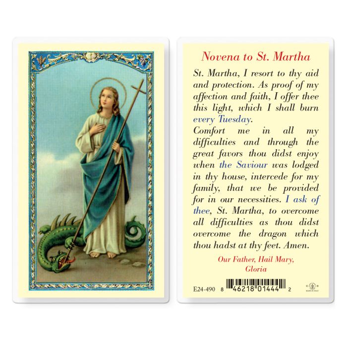 Holy Card - Laminated - Martha