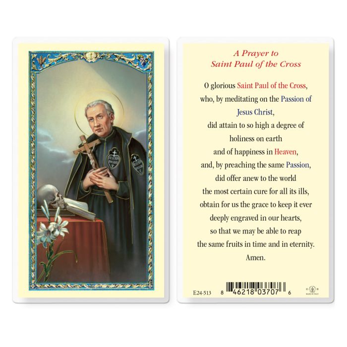 Holy Card - Laminated - Paul of the Cross