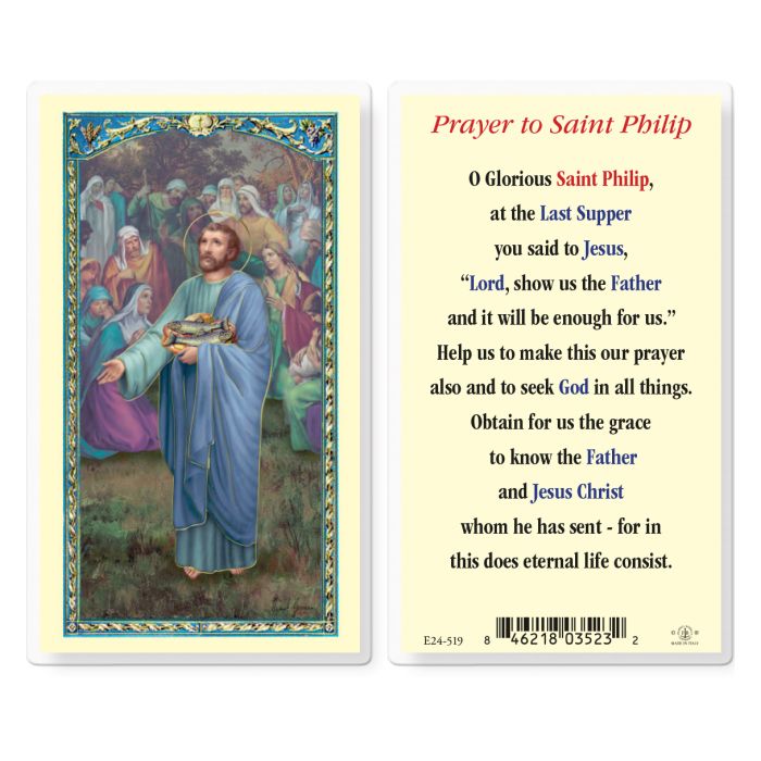 Holy Card - Laminated - E24-519 Philip