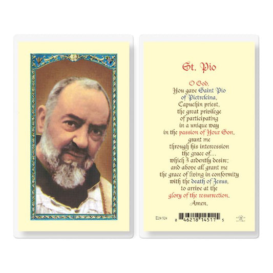 Holy Card - Laminated - Padre Pio