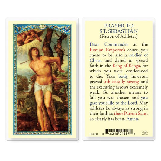 Holy Card - Laminated - Sebastian