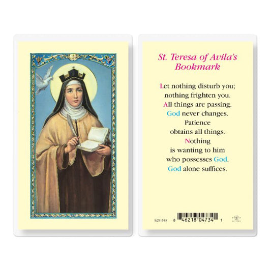 Holy Card - Laminated- Teresa Of Avila